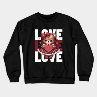 Grizzly grin or sleepy sigh, with you, my love takes flight Crewneck Sweatshirt